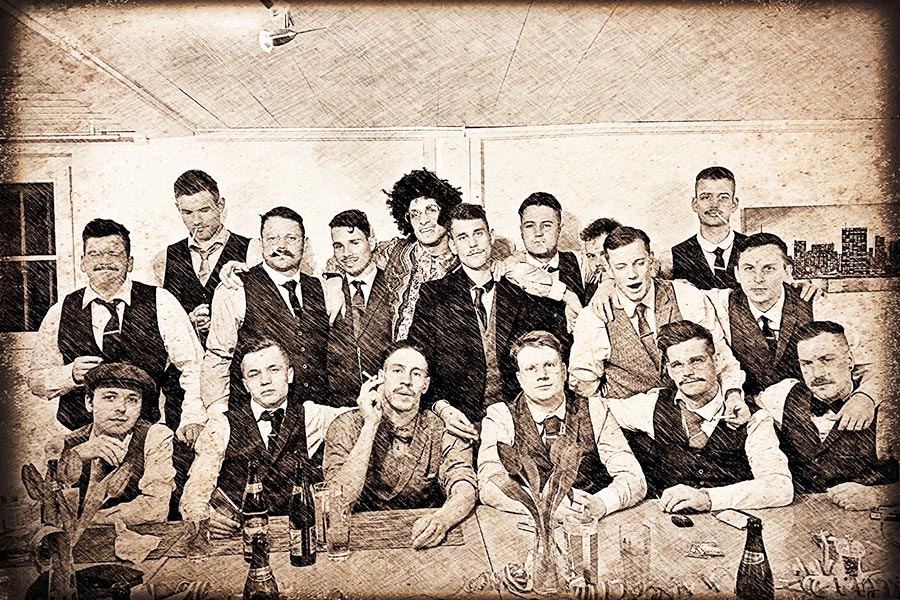 Fasnachtsgruppe «Jützlitypen», Katzenmusikgesellschaft Altdorf/Uri.
